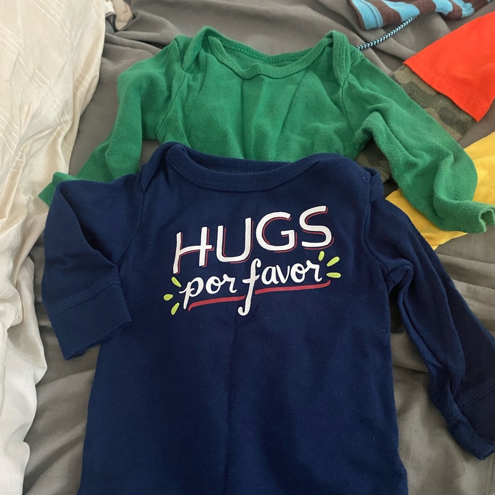 7 - Baby Boys Long Sleeve Onesies